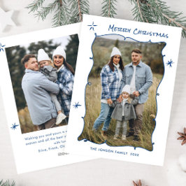 手描きファンキー落書きレトロクリスマス2写真 シーズンカード