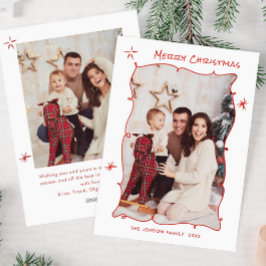 手描きファンキー落書きレトロクリスマス2写真 シーズンカード