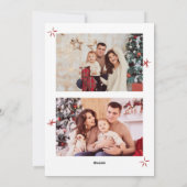 手描きファンキー落書きレトロクリスマス3写真 シーズンカード (裏面)