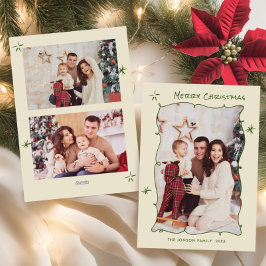 手描きファンキー落書きレトロクリスマス3写真 シーズンカード