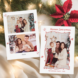 手描きファンキー落書きレトロクリスマス3写真 シーズンカード