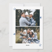 手描きファンキー落書きレトロクリスマス3写真 シーズンカード (裏面)