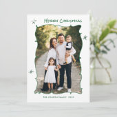 手描きファンキー落書きレトロクリスマス3写真 シーズンカード (スタンド正面)