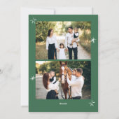 手描きファンキー落書きレトロクリスマス3写真 シーズンカード (裏面)