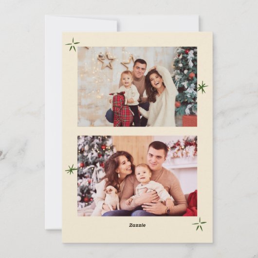 手描きファンキー落書きレトロクリスマス3写真 シーズンカード (裏面)