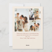 手描きファンキー落書きレトロクリスマス4写真 シーズンカード (裏面)