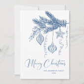 手描きファンキー落書きレトロクリスマス シーズンカード (正面)