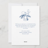 手描きファンキー落書きレトロクリスマス シーズンカード (裏面)