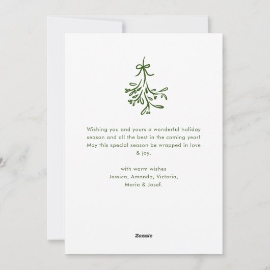 手描きファンキー落書きレトロクリスマス シーズンカード (裏面)