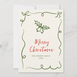 手描きファンキー落書きレトロクリスマス シーズンカード