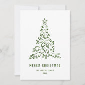 手描きファンキー落書きレトロクリスマス シーズンカード (正面)