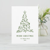 手描きファンキー落書きレトロクリスマス シーズンカード (スタンド正面)