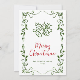 手描きファンキー落書きレトロクリスマス シーズンカード