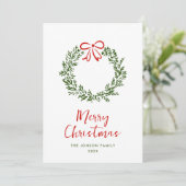 手描きファンキー落書きレトロクリスマス シーズンカード (スタンド正面)