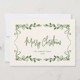 手描きファンキー落書きレトロクリスマス シーズンカード