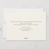 手描きファンキー落書きレトロクリスマス シーズンカード (裏面)