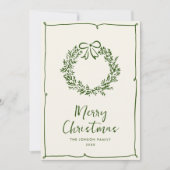 手描きファンキー落書きレトロクリスマス シーズンカード (正面)