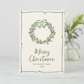 手描きファンキー落書きレトロクリスマス シーズンカード (スタンド正面)