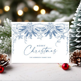 手描きファンキー落書きレトロクリスマス シーズンカード