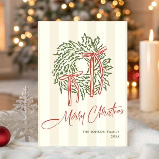 手描きファンキー落書きレトロクリスマス シーズンカード