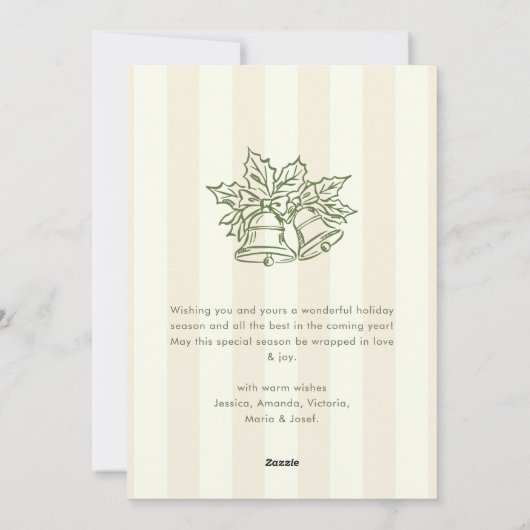 手描きファンキー落書きレトロクリスマス シーズンカード (裏面)