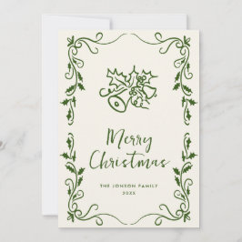 手描きファンキー落書きレトロクリスマス シーズンカード