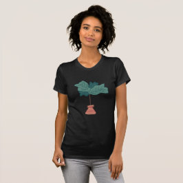 手描きフィドルツリー・リーフ・ハウスプラント Tシャツ