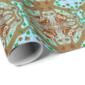 手描きフクロマンダラアートワーク誕生日 ラッピングペーパー (ロールコーナー)