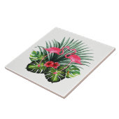 手描きフラミンゴ装飾セラミック写真タイル タイル (側面)