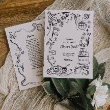 手描きフラワーガール提案カード