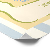 手描きフラワーシードパケットデザインウェルカムサイン ポスター (角)