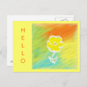 手描きフラワーハローハガキ ポストカード (正面/裏面)