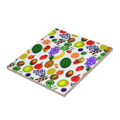 手描きフルーツメドレー模様 タイル (側面)