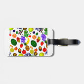 手描きフルーツメドレー模様 ラゲッジタグ (裏面横)