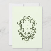 手描きフレンチフラワーの結婚式招待状 招待状 (裏面)