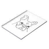 手描きフレンチー顔 ノートブック (左側)