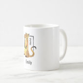 手描きフレーム内の水彩画 コーヒーマグカップ (正面右)