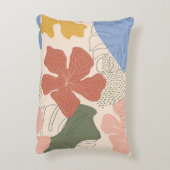 手描きフローラのシームレスなパターン、クリエイティブのコラグ アクセントクッション (裏面(縦))