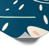 手描きフローラのステッチ生地。船乗り柄 ポスター (角)