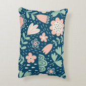 手描きフローラのステッチ生地。船員模様  アクセントクッション (裏面(縦))