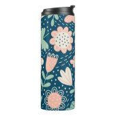 手描きフローラのステッチ生地。船員模様  タンブラー (回転左)