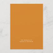 手描きフローラオレンジモノグラム結婚クレスト メニュー (裏面)