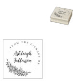 手描きフローラカスタム名前をカスタムする ラバースタンプ (押印)