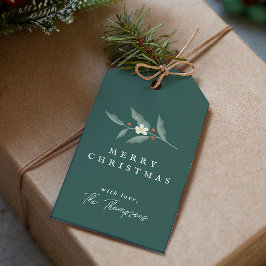 手描きフローラガーランド差出人住所ラベル ギフトタグ