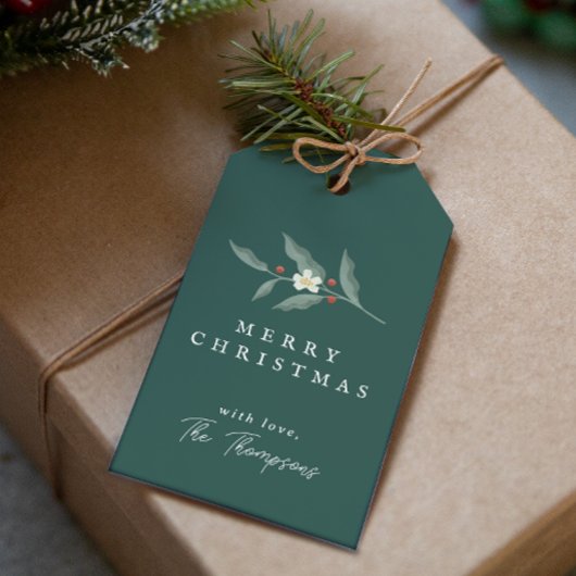 手描きフローラガーランド差出人住所ラベル ギフトタグ