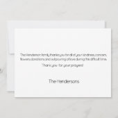 手描きフローラスプレー葬儀ありがとう サンキューカード (裏面)