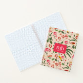 手描きフローラバズビーズボタニカルモノグラム ノートブック (内部)