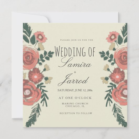 手描きフローラブーケヴィンテージウェディング (正面)