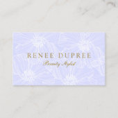 手描きフローララベンダーメイクアップアーティスト 名刺 (正面)