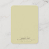 手描きフローラ手作りイヤリング表示カード コーリングカード (裏面)